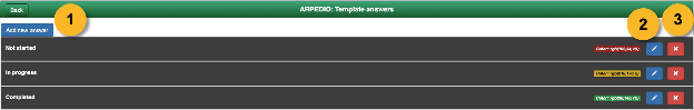 Deleting an answer option in a Sales Assessment template